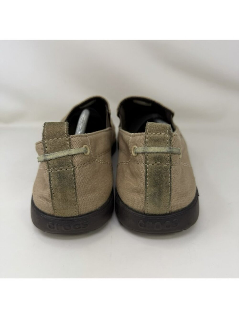 Crocs Santa Cruz Loafers Slip-On Shoes Beige Brown Men’s Size 13 - Picture 4 of 7